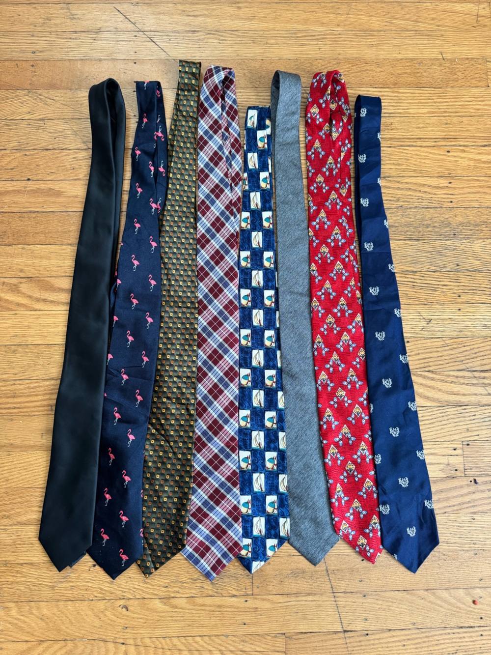 Men's Tie Lot - Black, Navy, Red, Gray, Green, Blue